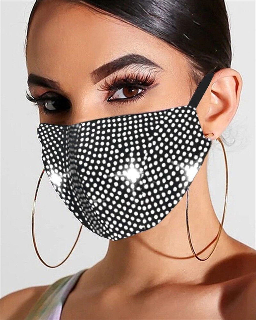 Rhinestone jewelry color hot diamond mask