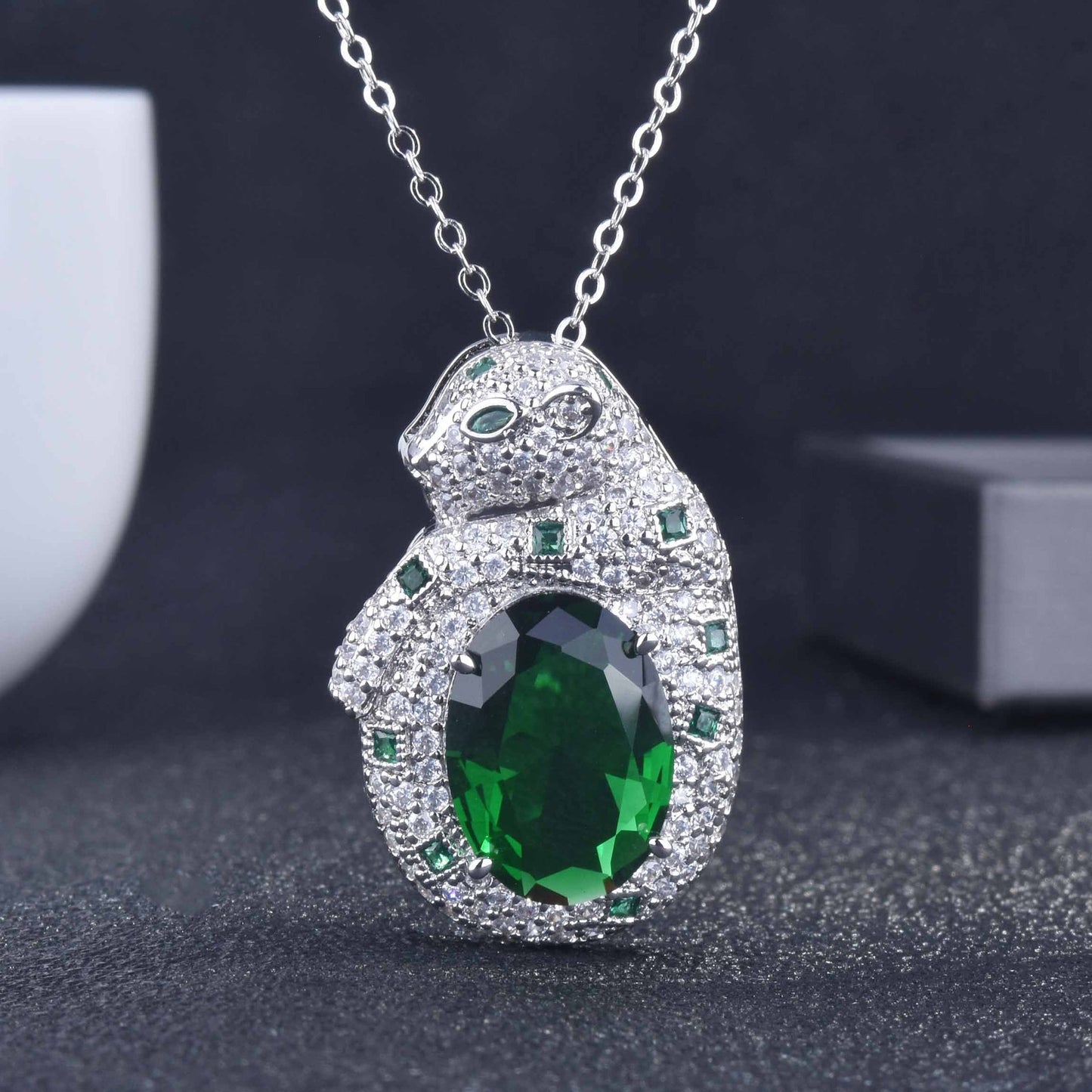 Gaoding Jewelry Royal Sapphire Emerald Leopard Set