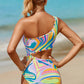 Cutout Single Shoulder One-Piece Swimwear