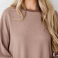 Round Neck Drop Shoulder Long Sleeve Sweatshirt