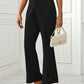 Slit Flare Pants with Pockets