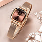 Square temperament ladies watch