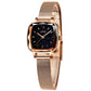 Square temperament ladies watch