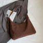 Suede Adjustable Strap Shoulder Bag