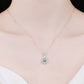 2 Carat Moissanite Teardrop Pendant 925 Sterling Silver Necklace