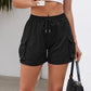 Drawstring Elastic Waist Shorts with Pockets