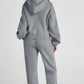 Dropped Shoulder Hooded Top and Pants Active Set