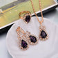 European And American Jewelry Pendant Earrings Ring Set