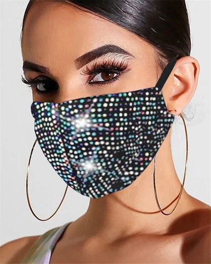 Rhinestone jewelry color hot diamond mask