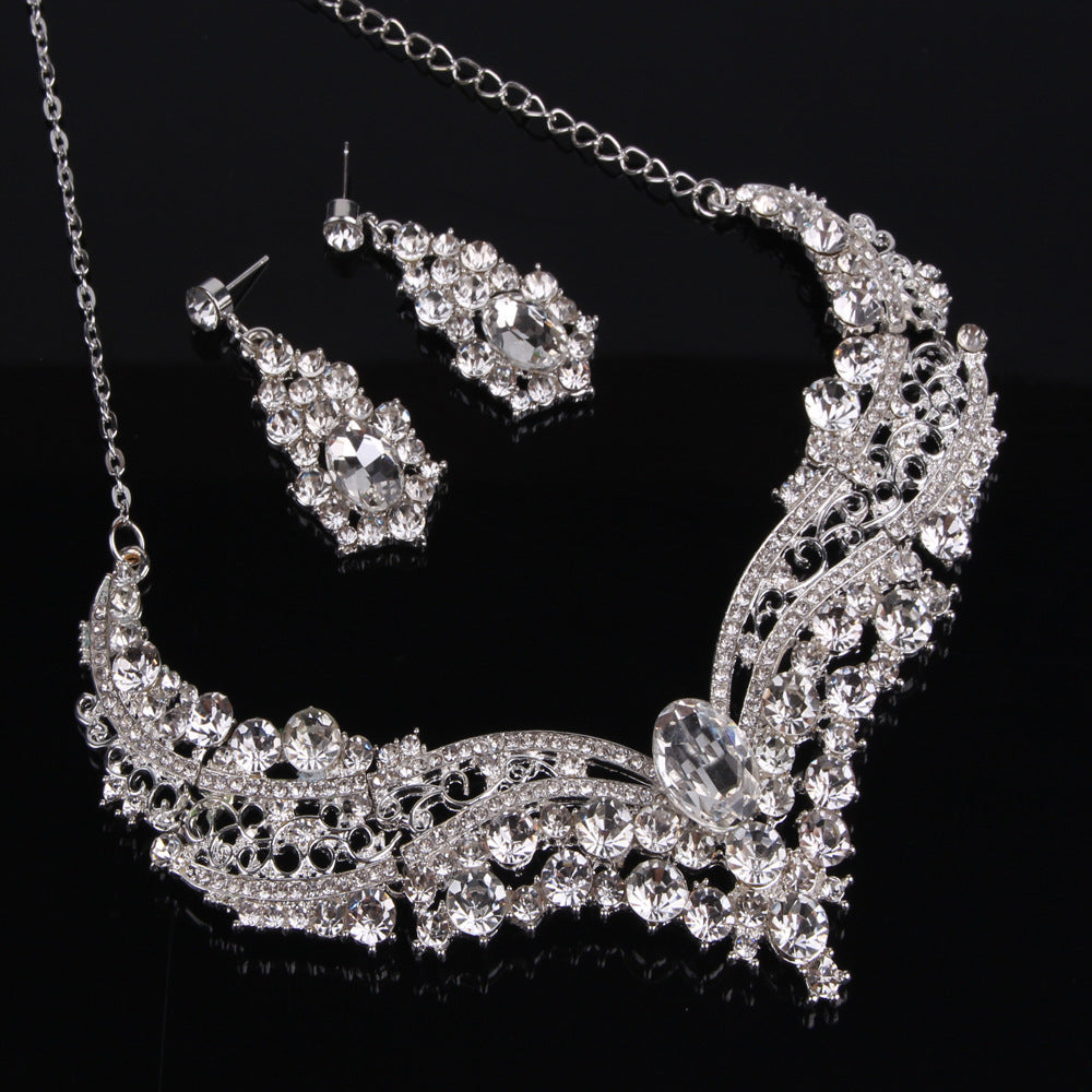 Necklace Alloy Diamond Large Crystal Jewelry Set