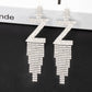 Fashion Jewelry 925 Silver Needle Ornaments Rhinestone Letter B Earrings Banquet Tassel Ear Ornaments Female