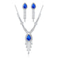 Water Drop Tassel Rhinestone Claw Chain Jewelry Set