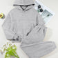 Dropped Shoulder Long Sleeve Hoodie and Pants Active Set