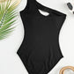 Cutout One Shoulder Sleeveless One-Piece Swimwear