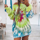 Full Size Tie-Dye Round Neck Long Sleeve Dress