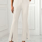 Slit Flare Pants with Pockets