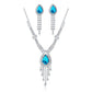 Water Drop Tassel Rhinestone Claw Chain Jewelry Set