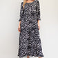 Celeste Full Size Leopard Round Neck Flounce Sleeve Dress