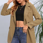 Lapel Neck Long Sleeve Blazer with Pockets