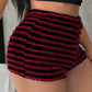 Striped High Waist Shorts