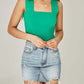 Square Neck Wide Strap Tank