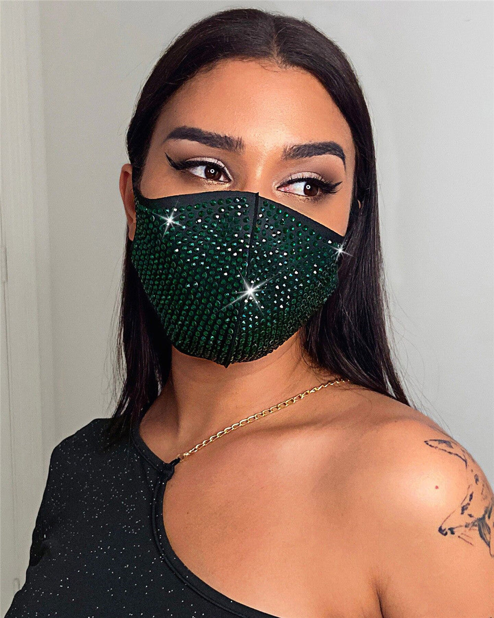 Rhinestone jewelry color hot diamond mask