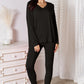 Basic Bae Full Size V-Neck Soft Rayon Long Sleeve Top and Pants Lounge Set