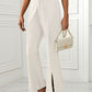 Slit Flare Pants with Pockets