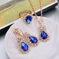 European And American Jewelry Pendant Earrings Ring Set