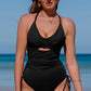 Cutout V-Neck Spaghetti Strap One-Piece Swimwear