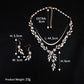 Earrings necklace bridal jewelry three-piece alloy plating European and American bride set jewelry set