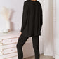 Basic Bae Full Size V-Neck Soft Rayon Long Sleeve Top and Pants Lounge Set