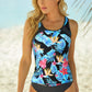 Printed Wide Strap Tankini Set