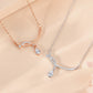 S925 Silver Drop Necklace Women's Korean-style Curved Tassel Fresh Clavicle Chain Neck Chain Internet Celebrity Rhinestone-encrusted Jewelry