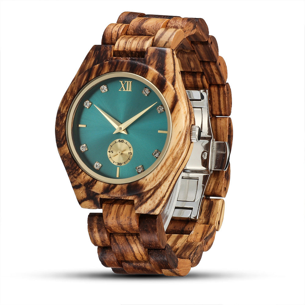 Women's Quartz Wood Watch