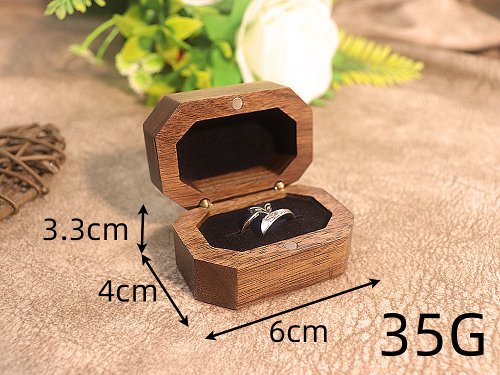 Retro Black Walnut Wooden Jewelry Box Jewelry Storage Box