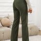 Pocketed High Waist Straight Leg Pants