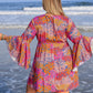 Plus Size Ruched Printed Long Sleeve Dress