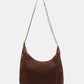 Suede Adjustable Strap Shoulder Bag