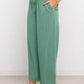 Drawstring Paperbag Waist Wide Leg Pants