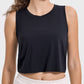 Millennia Drawstring Cutout Round Neck Active Tank