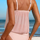 Square Neck Spaghetti Strap Tankini Set