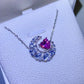 1 Carat Moissanite 925 Sterling Silver Heart Necklace