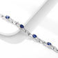 Natural Sapphire Bracelet Women's S925 Silver Set Gem Jewelry Premium Original Design Jewelry