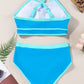 Crisscross Round Neck Two-Piece Swim Set