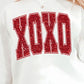 Valentine’s Day XOXO Glitter Round Neck Sweatshirt