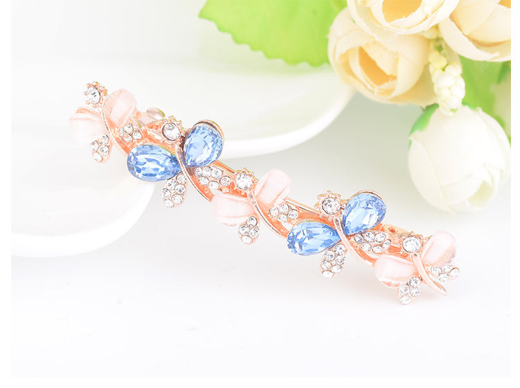 Korean Alloy Rhinestone Butterfly Hairpin Jewelry