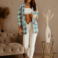 Plaid Open Front Blazer