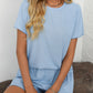 Mandy Round Neck Short Sleeve Top and Shorts Set