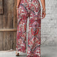 Printed Wide Leg Pants